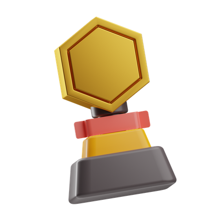 Trofeo hexagonal  3D Icon