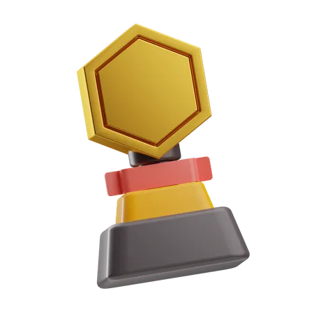 Trofeo hexagonal  3D Icon