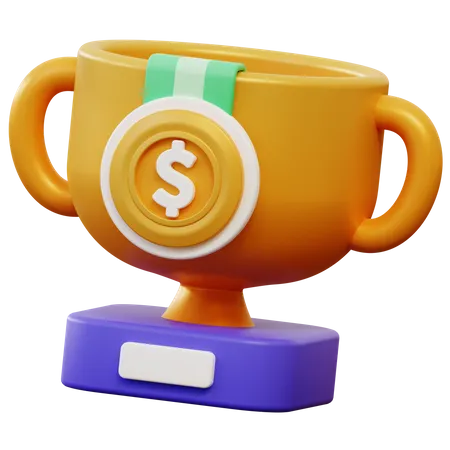 Trofeo financiero  3D Icon