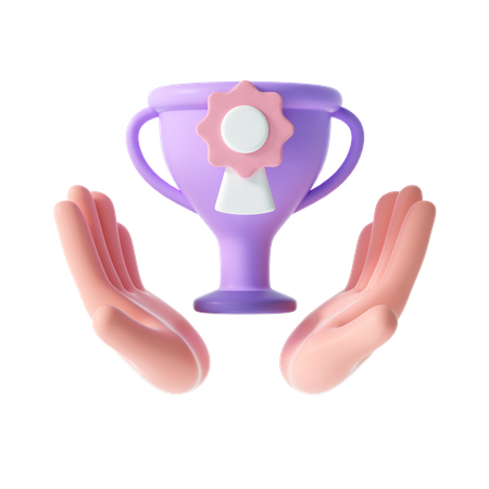 Trofeo ganador  3D Illustration