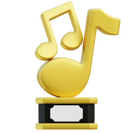 Trofeo de musica  3D Icon