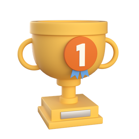 Trofeo del primer lugar  3D Icon
