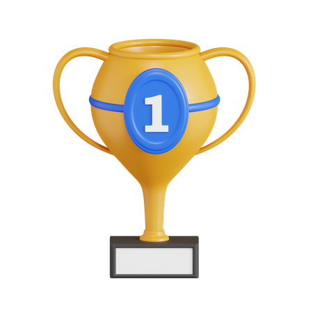 Trofeo del primer lugar  3D Icon