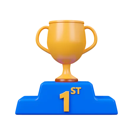 Trofeo del primer lugar  3D Icon