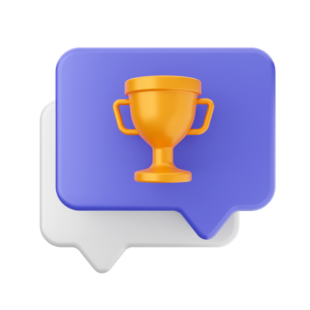 Trofeo de recompensa de chat  3D Icon