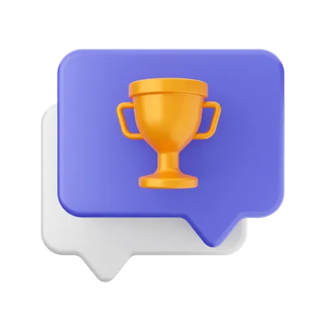 Trofeo de recompensa de chat  3D Icon