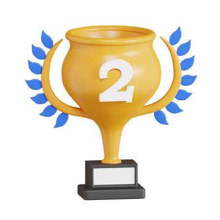 Trofeo del segundo lugar  3D Icon