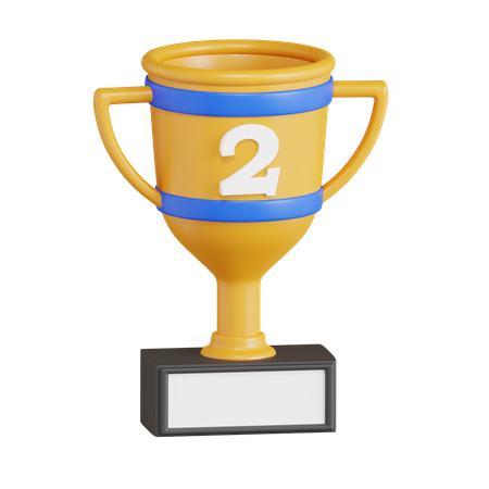 Trofeo del segundo lugar  3D Icon