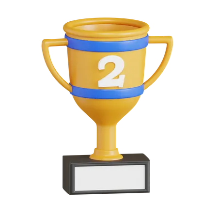 Trofeo del segundo lugar  3D Icon