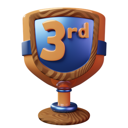 Trofeo del tercer lugar  3D Illustration