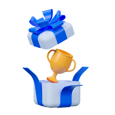 Trofeo y regalo  3D Icon