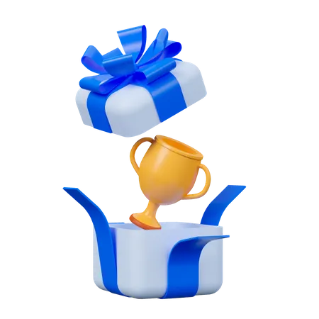 Trofeo y regalo  3D Icon