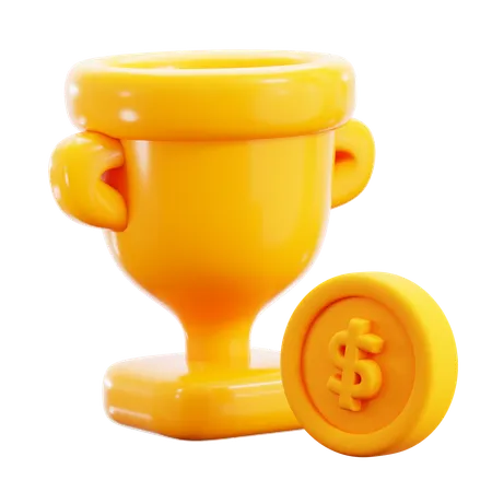 Aluno troféu  3D Icon