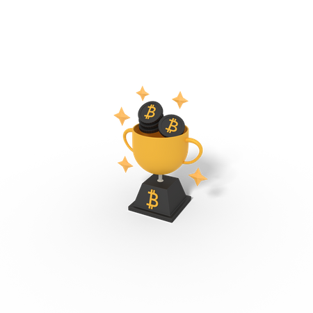 Troféu bitcoin  3D Icon