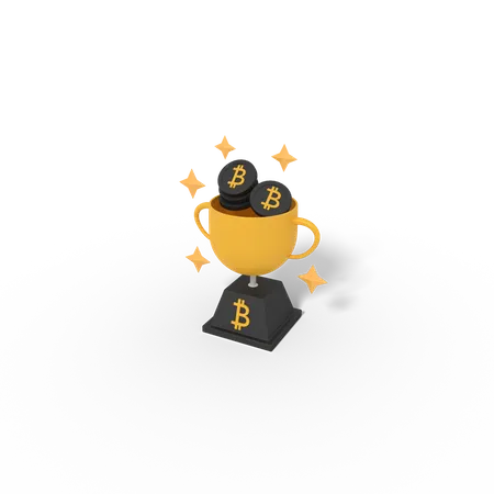 Troféu bitcoin  3D Icon