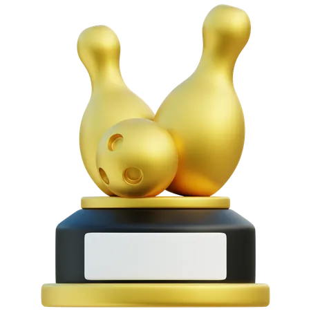 Troféu de boliche  3D Icon