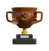 troféu de bronze