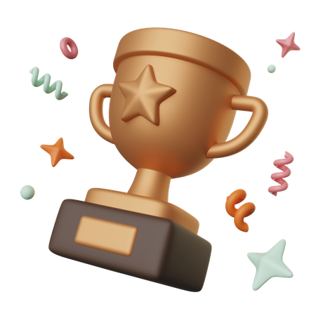 Troféu de bronze  3D Icon