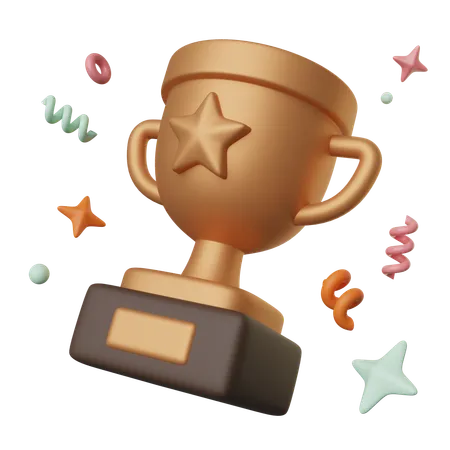 Troféu de bronze  3D Icon