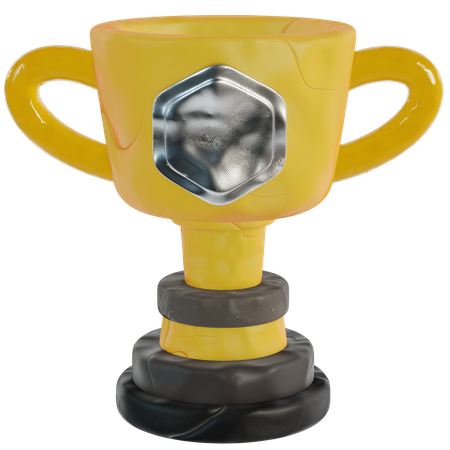 Troféu de conquista de ouro  3D Icon