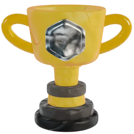 Troféu de conquista de ouro  3D Icon