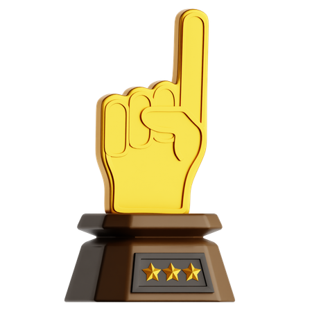 Troféu de jogador número 1  3D Icon