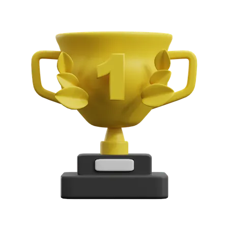 Troféu Ouro  3D Icon