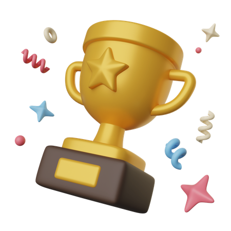 Troféu Ouro  3D Icon