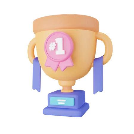 Troféu de educação  3D Icon