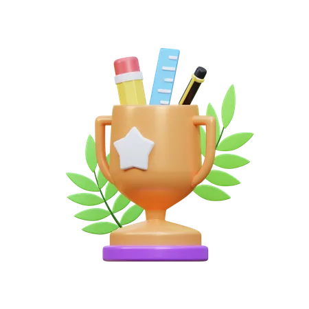 Troféu escolar  3D Icon