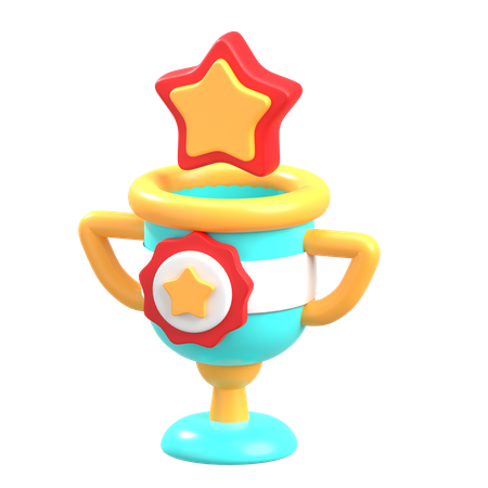 Troféu estrela  3D Icon