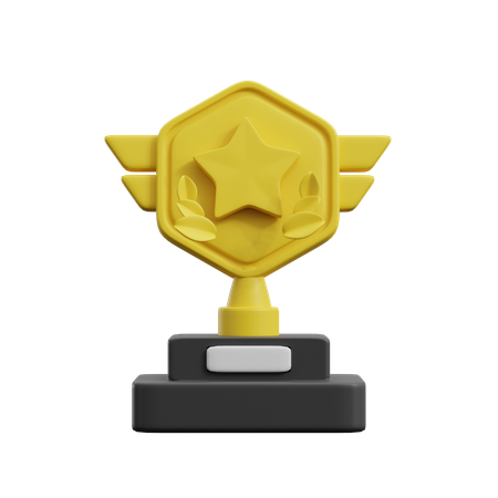 Troféu estrela  3D Icon
