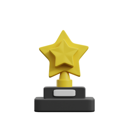 Troféu estrela  3D Icon