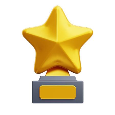 Troféu estrela  3D Icon