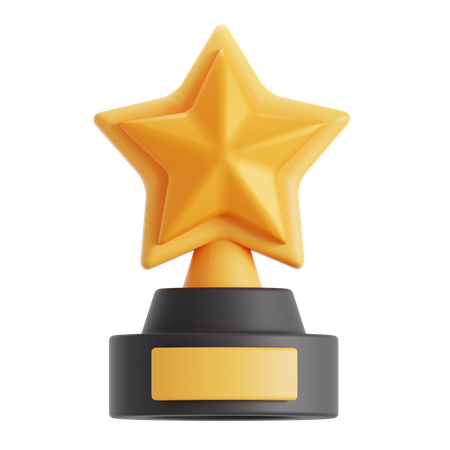 Troféu estrela  3D Icon