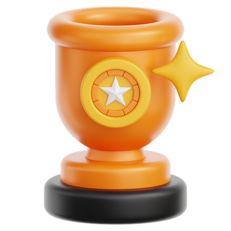Troféu estrela  3D Icon