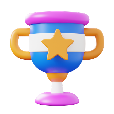 Troféu estrela  3D Icon