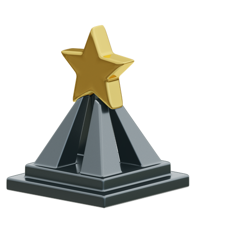 Troféu estrela  3D Icon