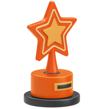 Troféu estrela  3D Icon