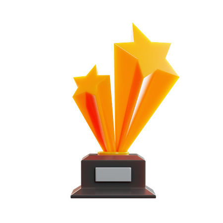 Troféu estrela  3D Icon