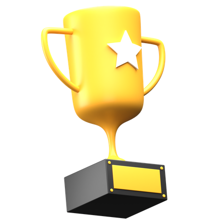 Troféu estrela  3D Icon