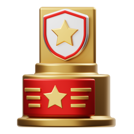Troféu estrela  3D Icon