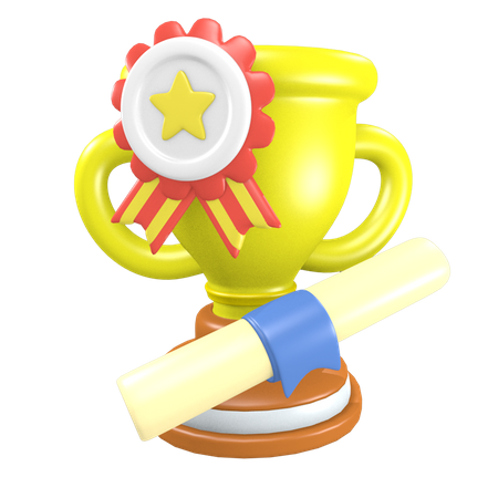 Troféu estrela  3D Icon