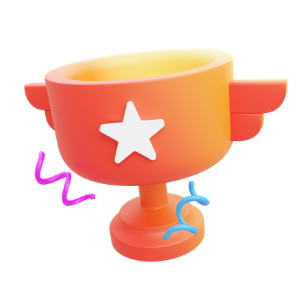 Troféu estrela  3D Icon