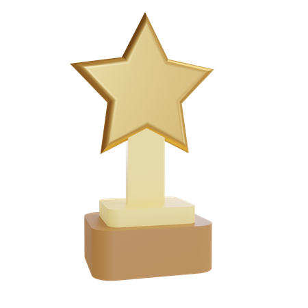 Troféu estrela  3D Icon