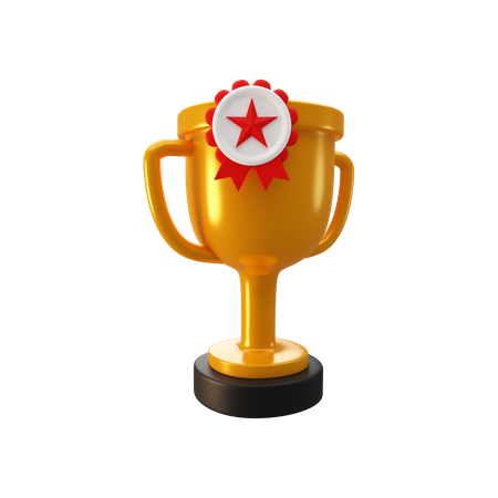 Troféu estrela  3D Icon