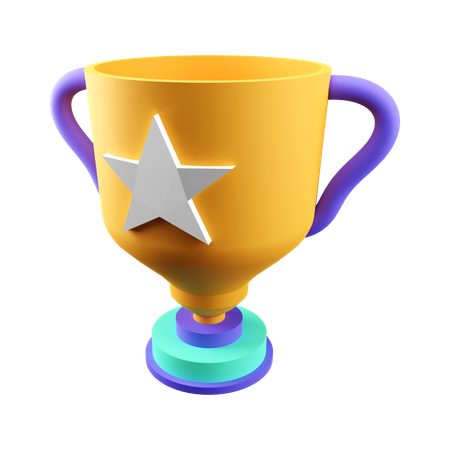 Troféu estrela  3D Icon