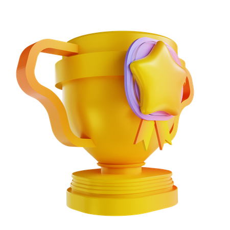 Troféu estrela  3D Icon
