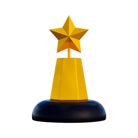 Troféu estrela  3D Icon