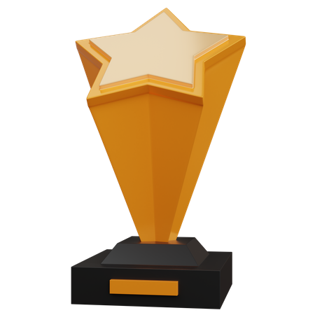Troféu estrela  3D Icon